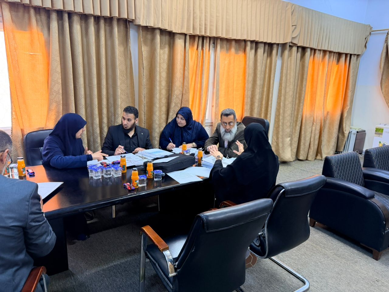 زيارة لجنة التدقيق الداخلي على الاعتماد المؤسسي بجامعة صبراتة،لكلية القانون صرمان